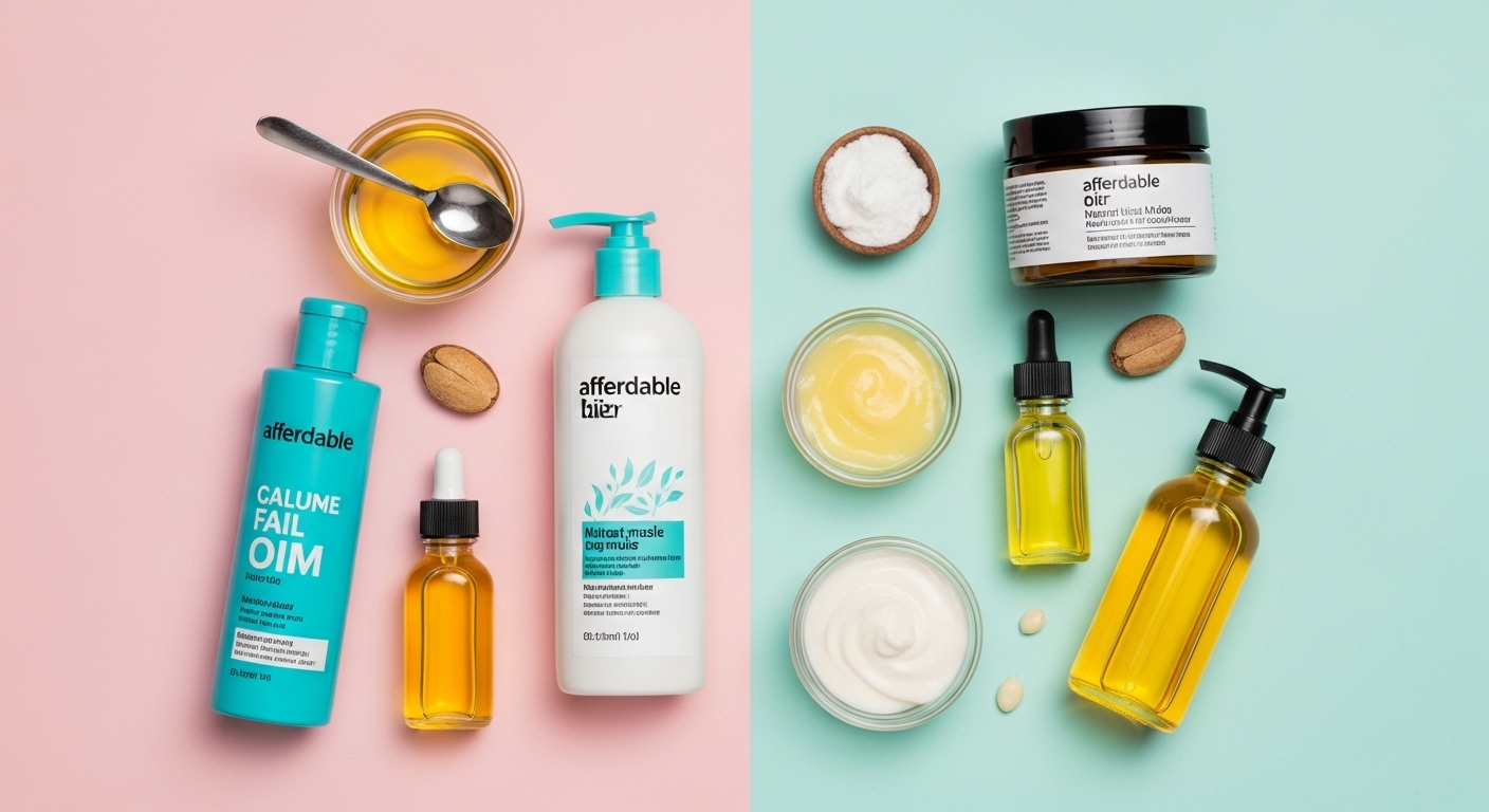 budget haircare hacks with drugstore haircare products