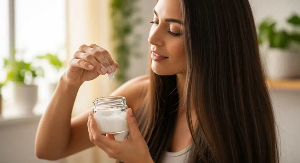 : Coconut Oil Benefits for Hair & Skin hair shine treatment USA