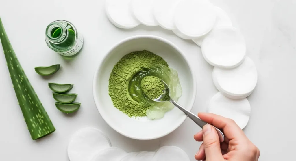 Homemade Eye Gel Recipe with Green Tea and Aloe for Puffy Eyes